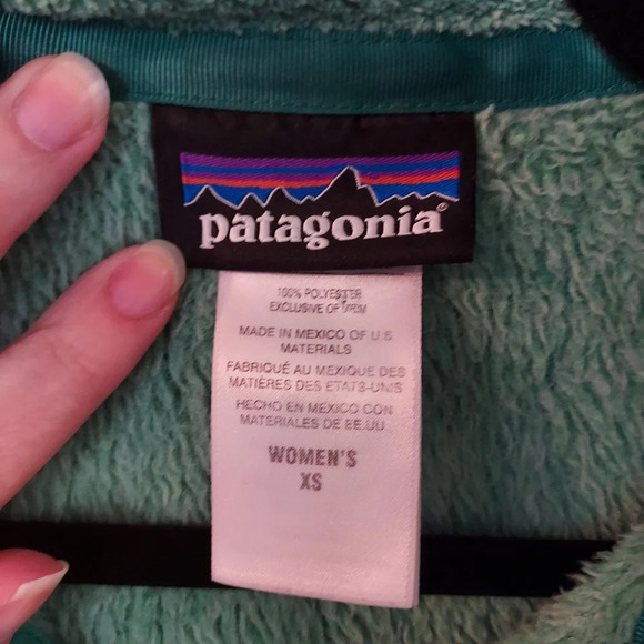 Patagonia Re-Tool Snap-T Fleece Pullover Women's Aqua Stone/Berly Green X-Dye XS - Picture 4 of 9